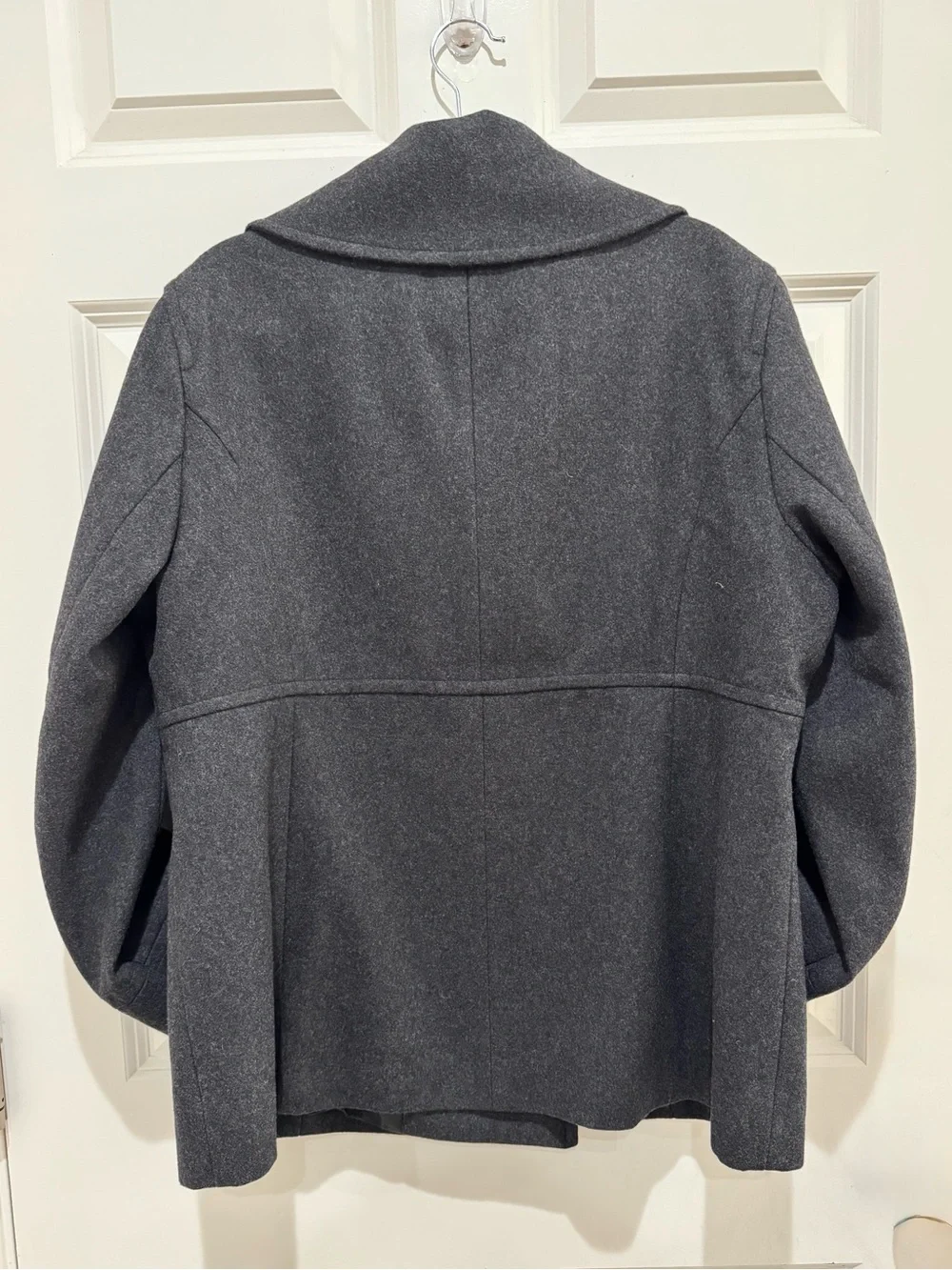 Michael Kors Women’s Double-Breasted Dark Gray Peacoat Jacket Coat size L